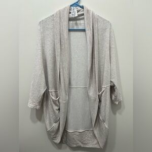 Athleta Cream Open Front Cocoon Cardigan Womens XXS/XS Soft Modal Blend Sweater